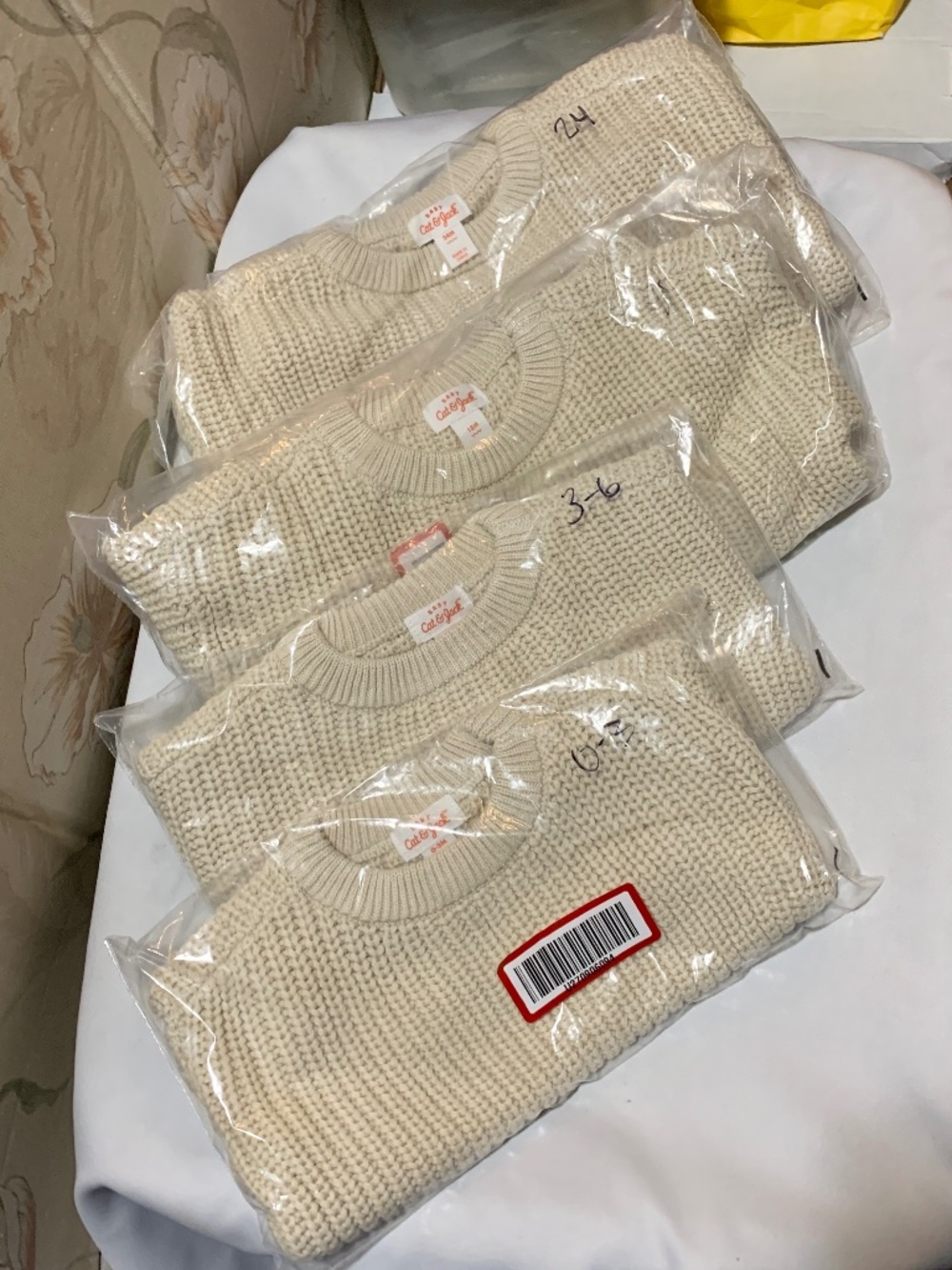 Cat & Jack Baby / Toddler Off White Sweater - New With Tags - Assorted Sizes